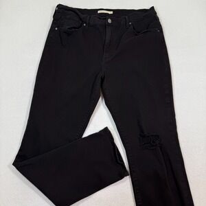 Levis 724 High Rise Straight Slim‎ Women's Jeans Black Size 34 Casual